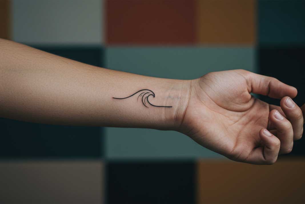Simple Wave Tattoo