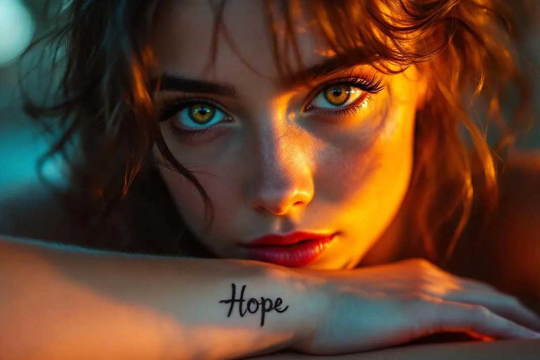 Single Word Tattoo Hope
