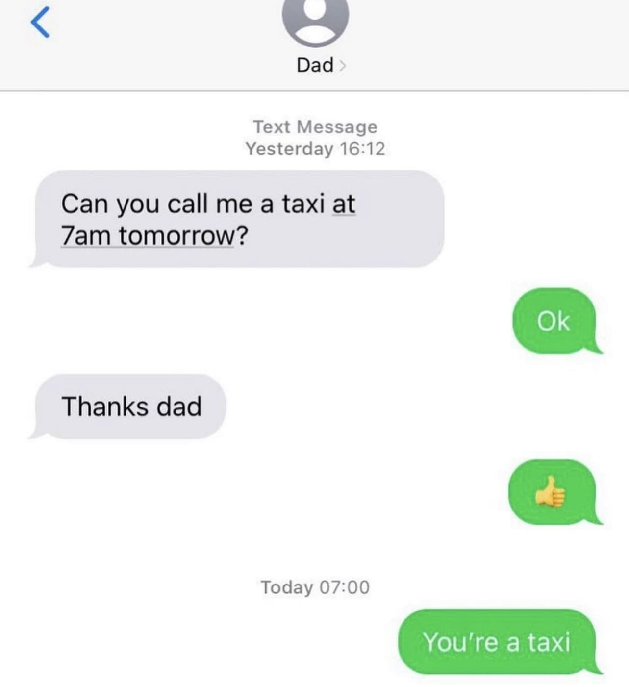 Calling Dad a Taxi Meme Calling Dad a Taxi Meme